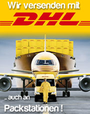 Wir versenden mit DHL ... auch an Packstationen